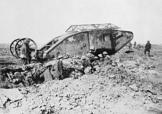 File:British Mark I male tank Somme 25 September 1916.jpg