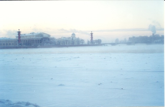 Frozen Neva river winter photograph