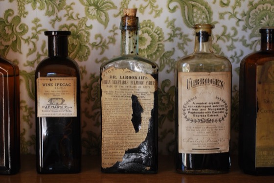 Vintage apothecary bottles photograph