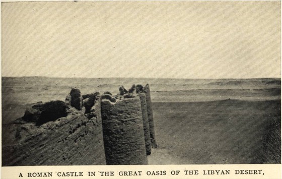 A Roman Castle in the Great Oasis of the Libyan Desert (book illustration)