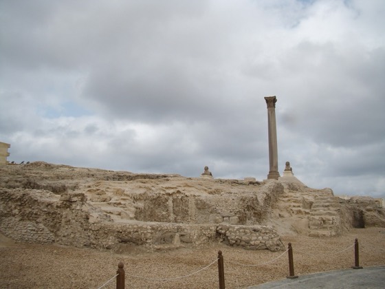Pompey's Pillar ruins, Alexandria, Egypt photograph