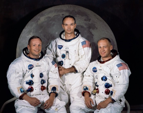 Apollo 11 crew official portrait (Armstrong, Collins, Aldrin)