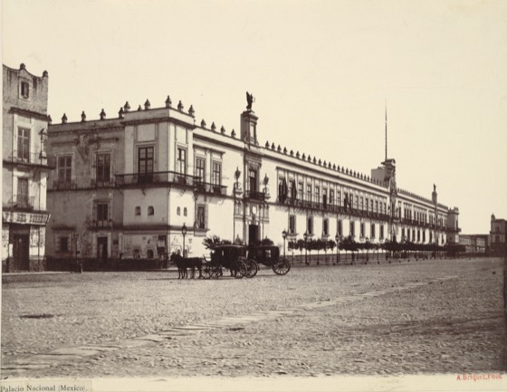 Palacio Nacional (Mexico), fotografia de A. Briquet, século XIX