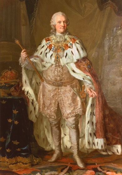 Retrato de Adolfo Frederico da Suécia (retrato de estado, corpo inteiro)
