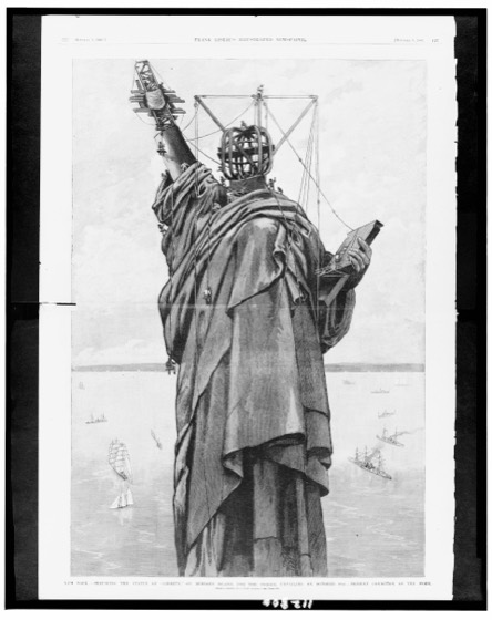 a estátua na Ilha de Bedloe, Nova York