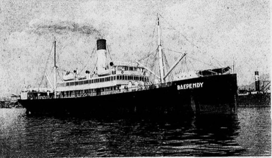 Navio Baependi em anúncio da Companhia de Navegação Lloyd Brasileiro, publicado na Revista "Vida Domestica".