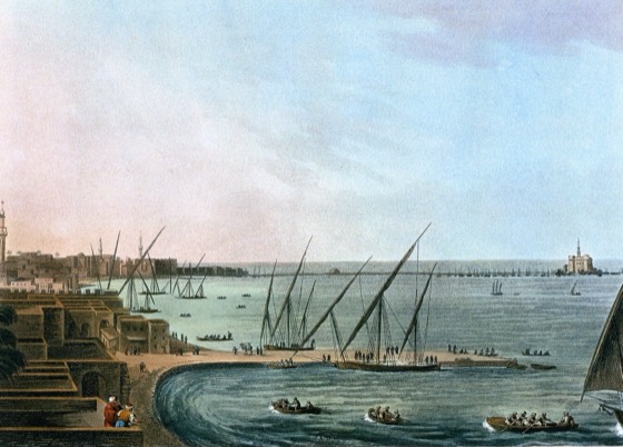 La ville d'Alexandrie et le phare.