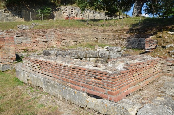 The Library dated to the 2nd-3rd century AD, it had a square plan and was built on the ruins of an earlier existing Doric portico, Apollonia, Albania