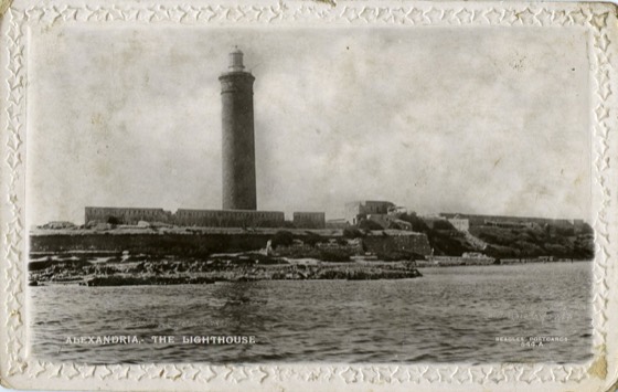 Title: Alexandria: the LighthouseFormat original: breedte 14 cmhoogte 9 cmType: ansichtkaartCategory: uit de museumcollecties van MAS