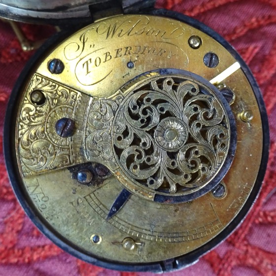 1845 Verge Escapement pocket watch. J.Wilson of Tobermory was the purveyor.