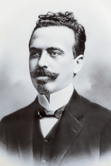 Foto oficial de Nilo Peçanha, presidente do Brasil entre 1909 e 1910.