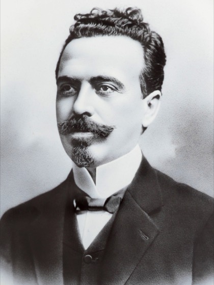 Foto oficial de Nilo Peçanha, presidente do Brasil entre 1909 e 1910.