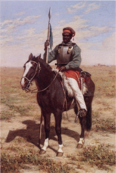 Lancero de la época de Rivera - s.f. - Oleo sobre cartón - 36 x 24,5 cm - Colección particular - Buenos Aires - Argentina