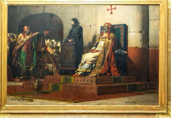 Painting by Jean-Paul Laurens: Pope Formosus and Pope Stephen IV—The Cadaver Synod Recorte para tirar a moldura e a parede do museu, feito via PIL por este projeto.