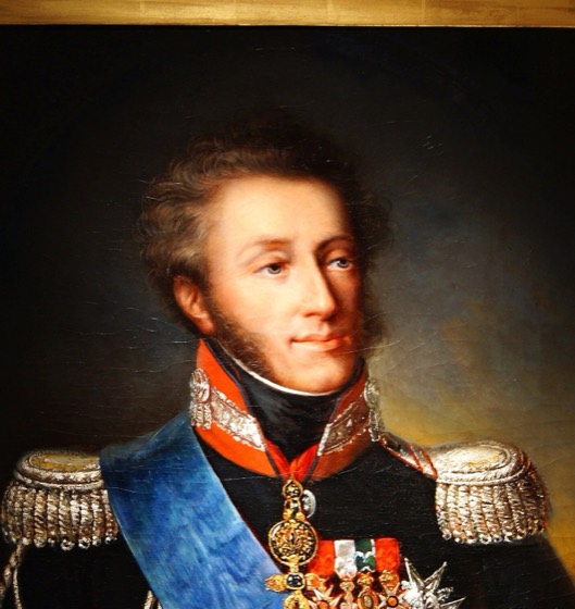 recorte no rosto do duque de Angoulême, o Luís XIX dos legitimistas (mesma obra da cena 2). Recorte feito via PIL por este projeto.